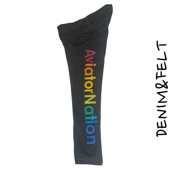 Aviator Nation Women’s Rainbow Logo Leggings | PRELOVED 🩶🩶 - Picture 5 of 8